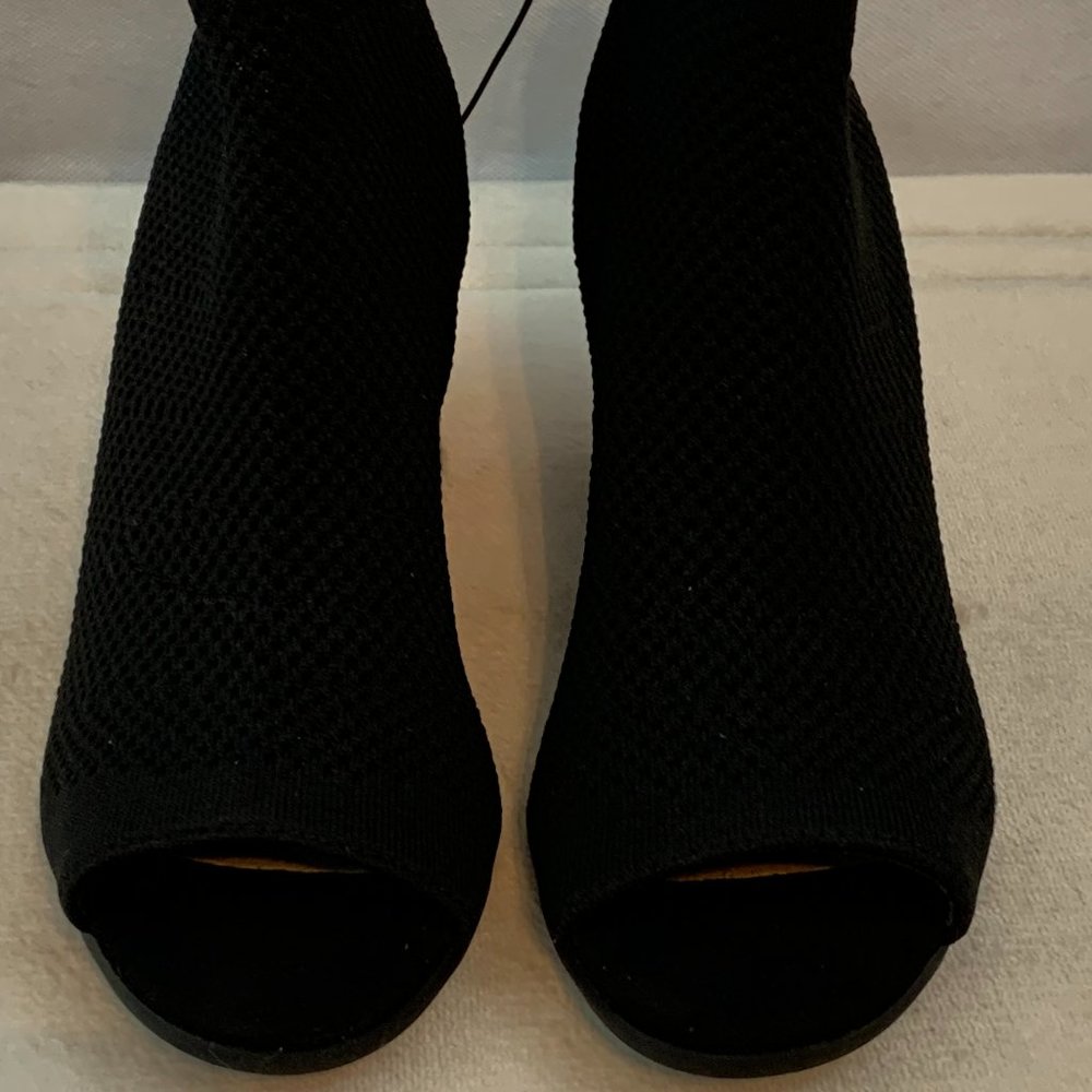 NEW! Women's Seven Dials Tara Ankle Boots Bootie Open Toe Black Shoes 5.5 5½